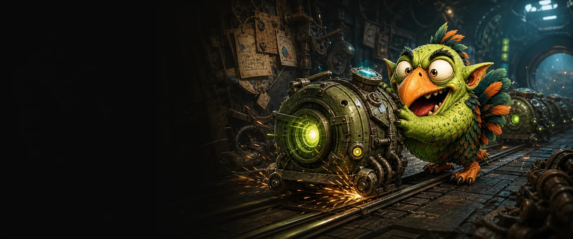GOBBL pushing newly finished machinery onto a deployment track